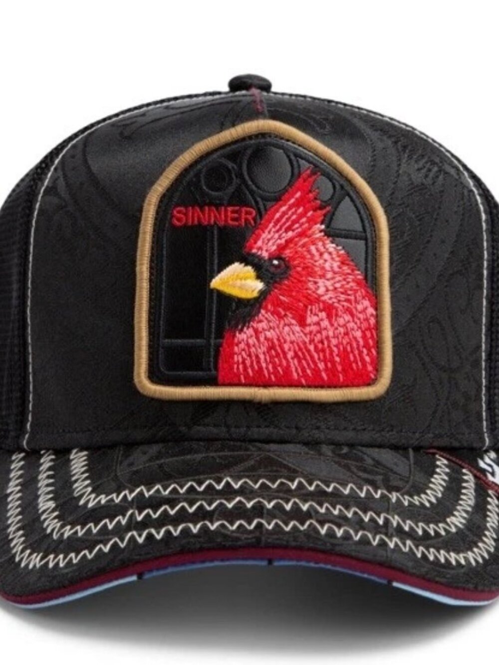 Goorin Bros Thou Shalt Not SINNER Cardinal Bird Church Friday Drop Hat 1/200